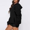 Women's  Long-sleeved Solid Color Plus Velvet Thickened Women's Hooded Sweatshirt