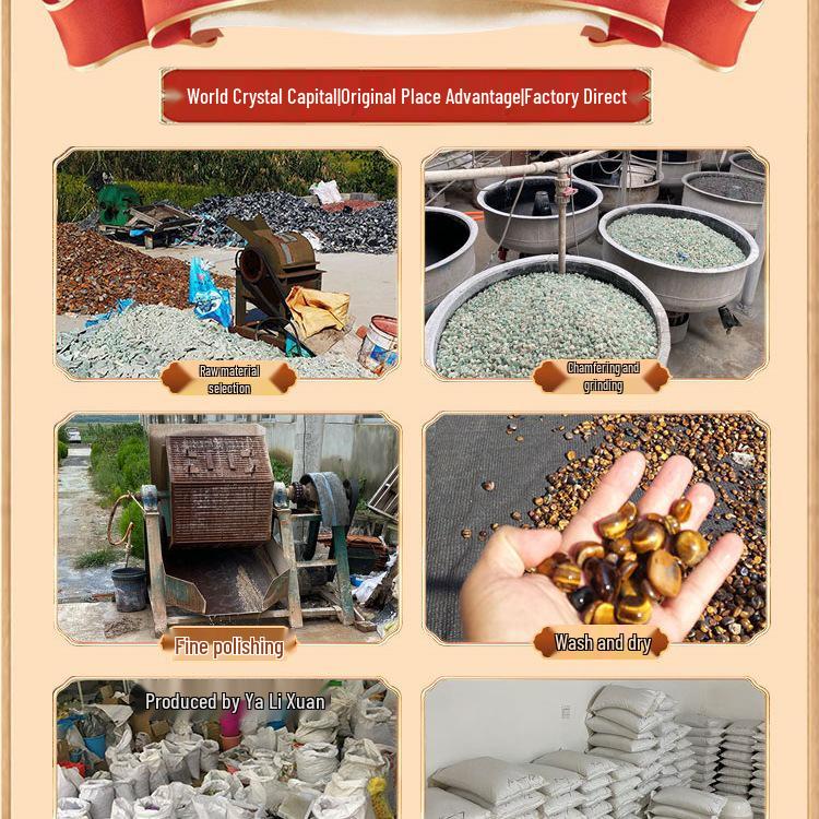 Natural Golden Silk Jade Crushed Stone Ornament for Mandala, Aquariums, and Landscaping