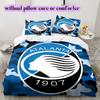 Biancheria da letto con motivo calcistico Atalanta BC, Set piumone Copripiumone Federa Regalo di Compleanno per la Casa (1*copripiumino+2*federe,senza imbottitura)