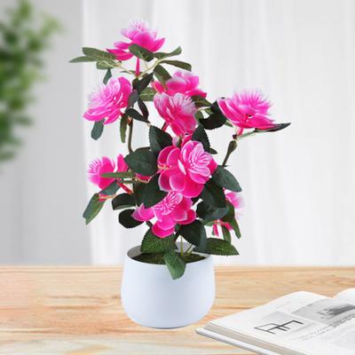1 Set Artificial Potted Plant Portable Fadeless Plastic Home Decor Simulation Flower