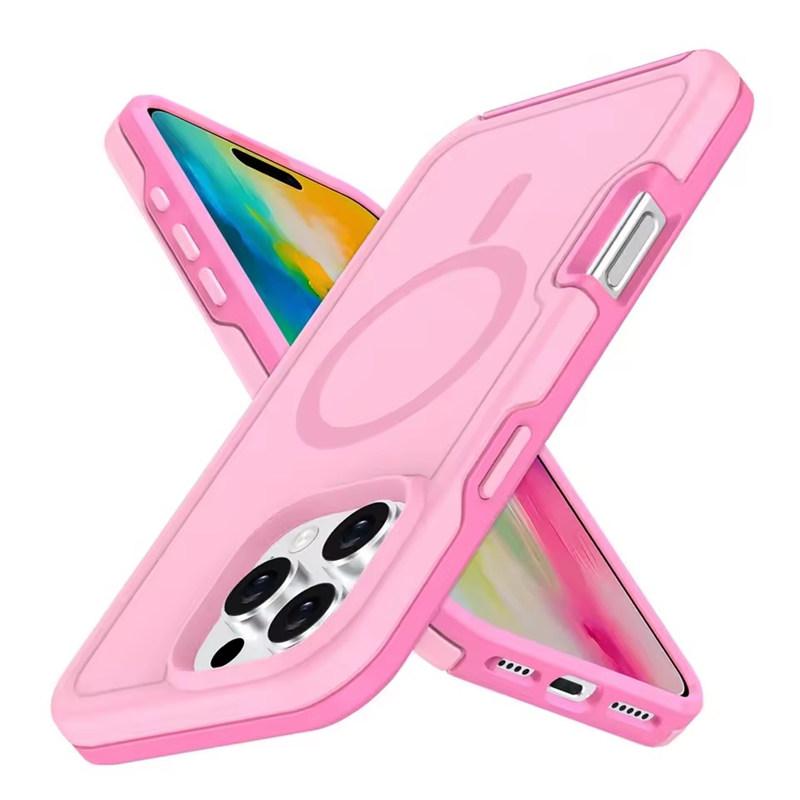 Dual Layer Protect Armour Phone Case for IPhone 16 15 14 13 12 11 Pro Max Plus Samsung S24 Ultra for Magsafe Magnetic Wireless Charge Shockproof Cover