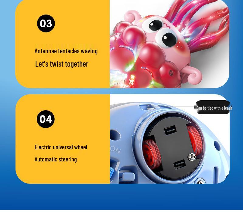 Electric Dancing Octopus Music Light Jellyfish Toy for Kids
