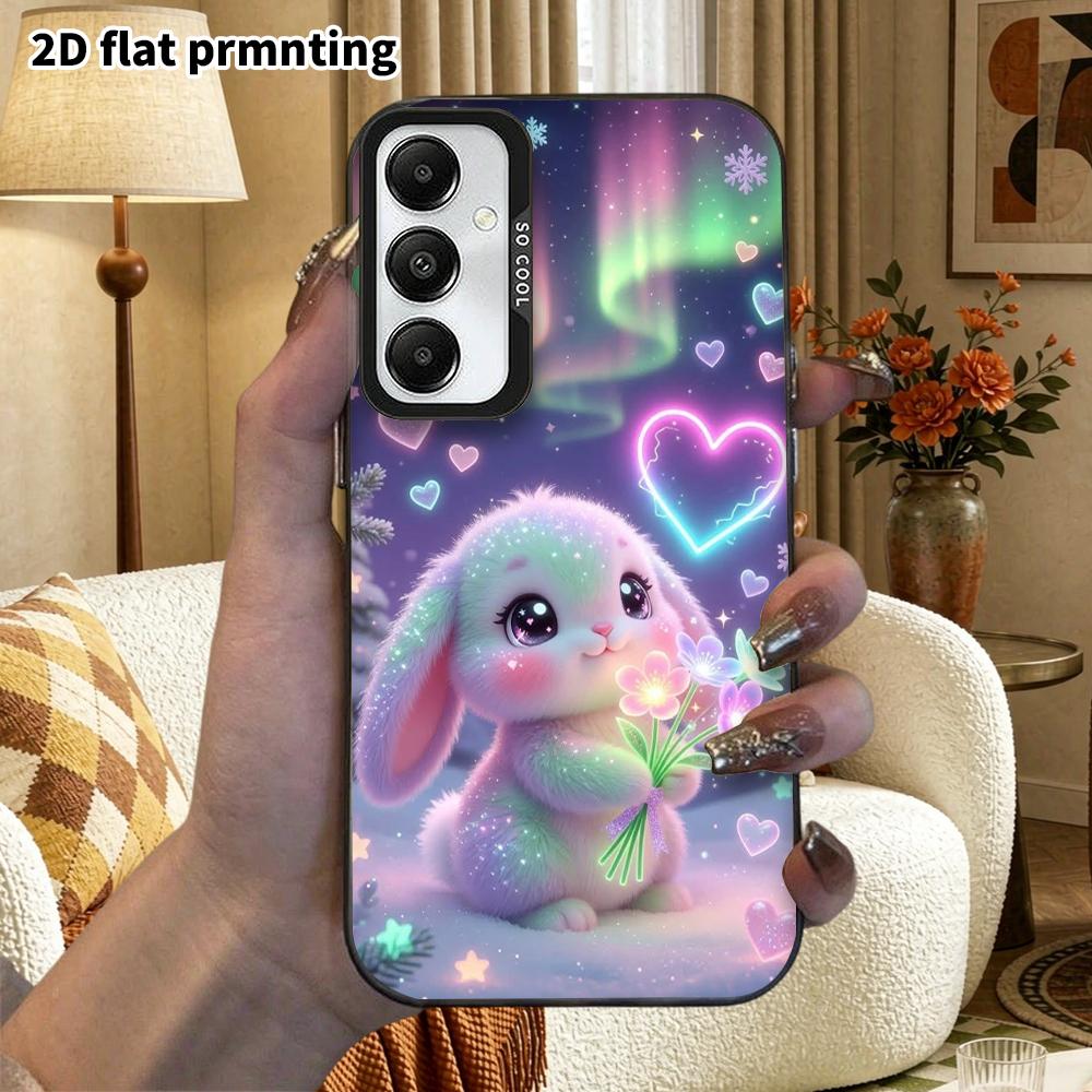 Phone Case: 2D Flat Samsung Galaxy A34 A35 M05 M06 S20 S22 S21 FE Plus 5G Protective Case, Couples Style, Gradient Little Bunny, Christmas and Hallowe
