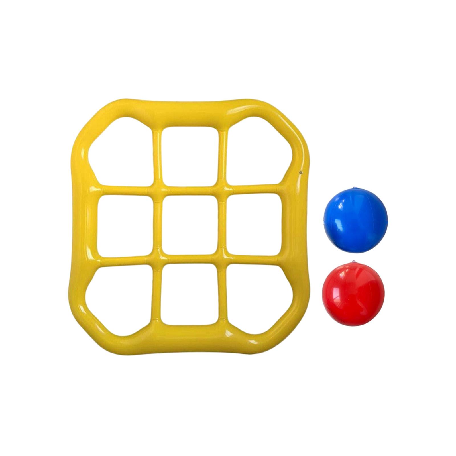 

Outdoor Inflatable Water -Tac-Toe Toss Toy For Multiple People, Pool Interactive Nine- Ring Inflatable Float