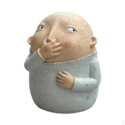 Držící se za nos Koupelnová socha Pryskyřičná socha Humorná, Koupelnová dekorace Podivné umění Vulgární figurka
