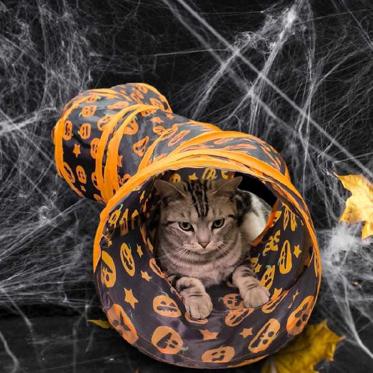 Cats Tunnel Tube Compactable Foldable Tunnels Toy for Indoor Cats Rabbits Pet