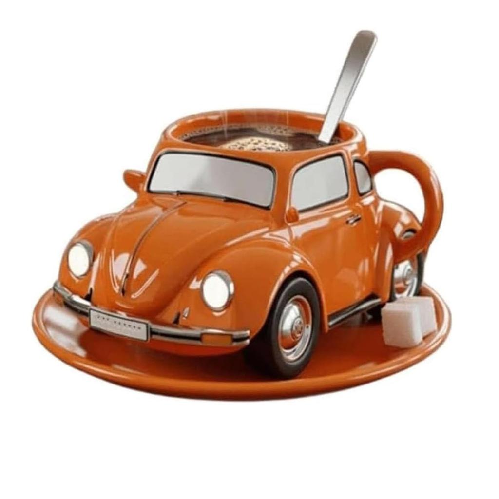 Beetle Car Coffee Mug Funny Semi Truck Heat Resist Coffee Cup Resin Creative Tea Cups Handmade Unique Drinkware for Home Kitchen