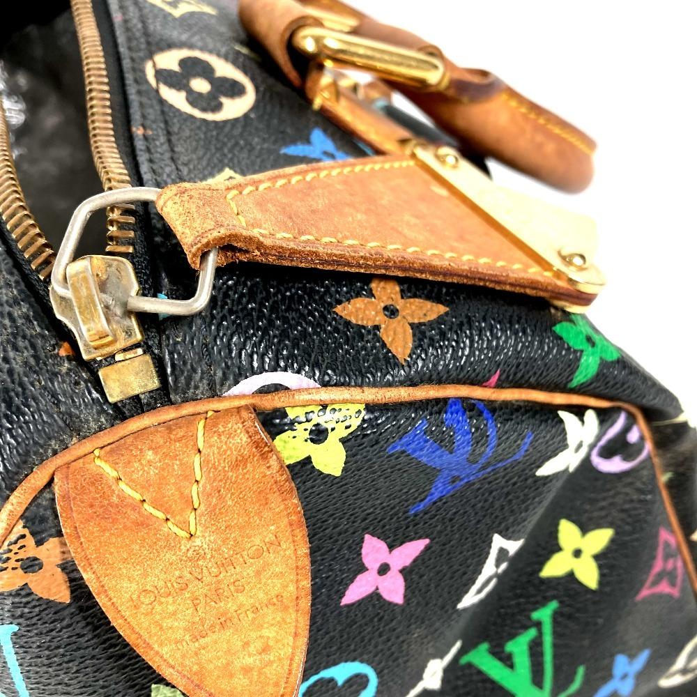 Louis Vuitton M92642  MonogramMulticolore Speedy30 Hand Bag Noir Black