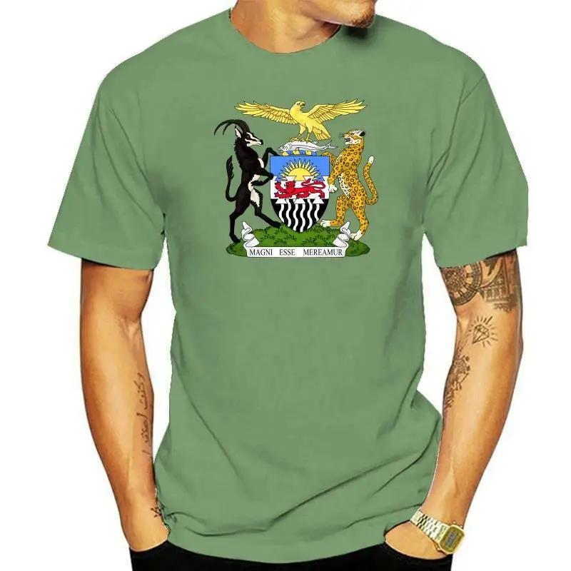 

2025 New 100% Cotton Rhodesia and Nyasaland Federation Coat of Arms Flag Men s T-shirt Loose print T-shirt 4XL