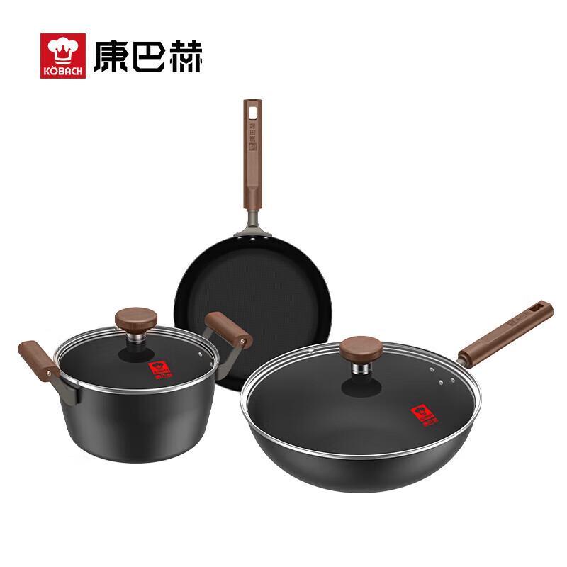 KOBACH Titanium Nonstick Iron Pot 3-Piece Set
