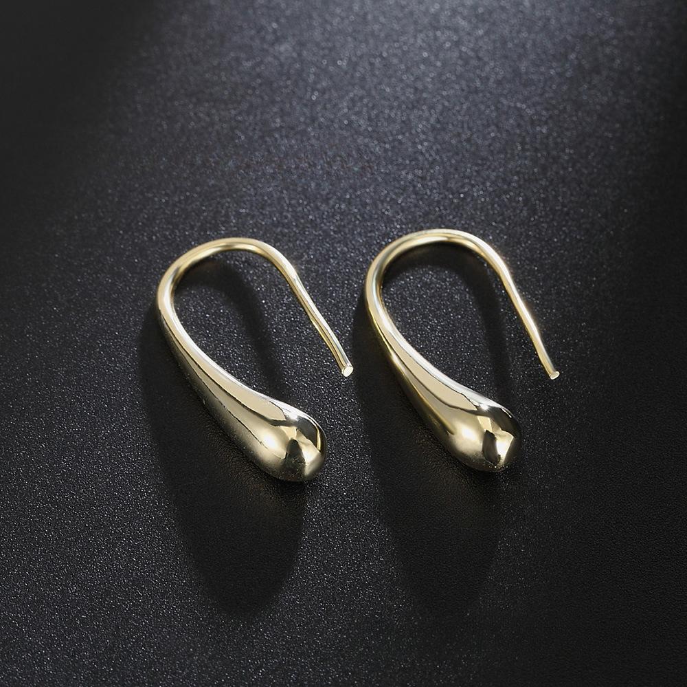 

Ювелирные изделия из розового золота 18 карат с посеребрением S925, серьги-капли, ювелирные изделия с крючками для ушей