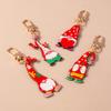 Cute Enamel Snowman Keychain Christmas Tree Elk Santa Clause Keyring Pendants for Handbag Decor DIY X'mas Gifts Accessories