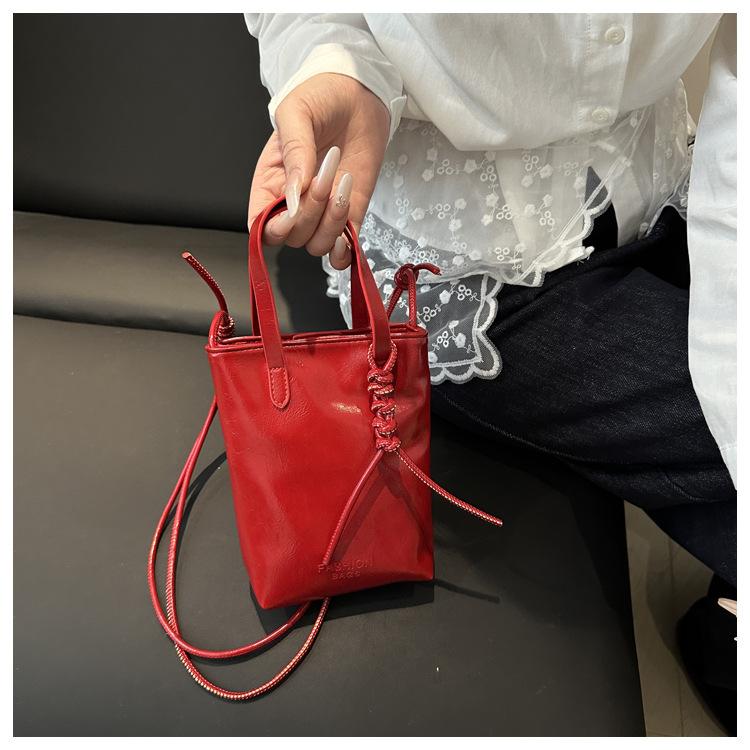 Women's Mini Faux Leather Phone Bag, Trendy Shiny Shoulder Crossbody Purse, Small Handheld Handbag for Daily Outings