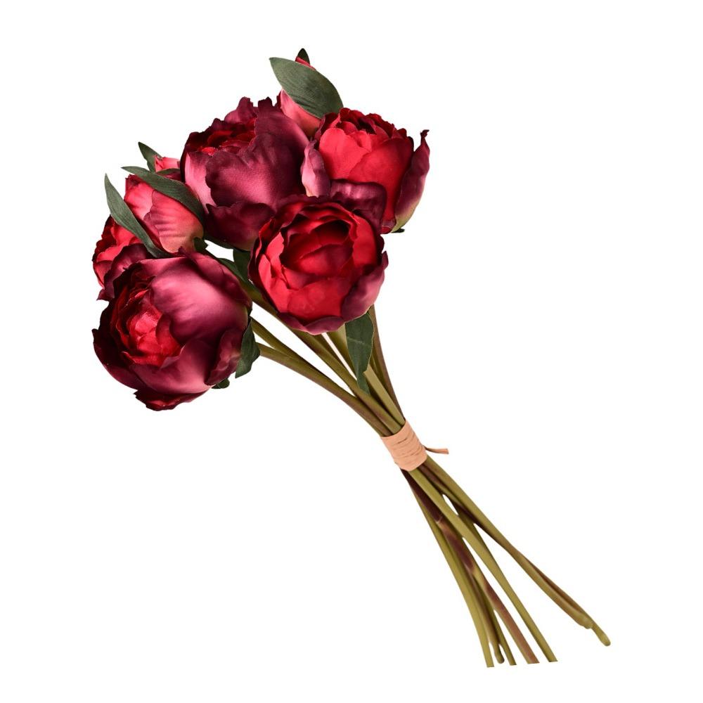

Peony Bud Fake Flowers 9pcs/set Home Decoration Simulated Peony Bud Bouquet Home Living Room