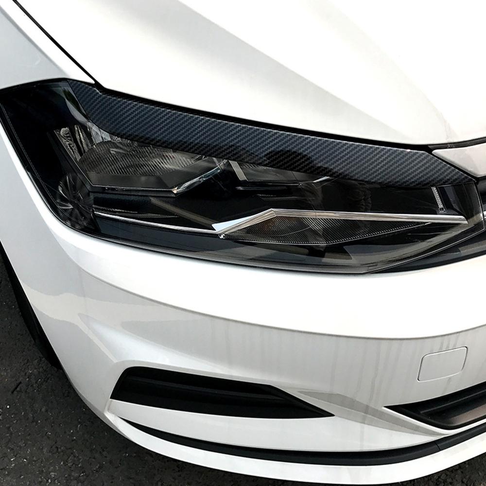 For Volkswagen VW Polo MK6 2019 2020 2025 2025 2025 Head Light Front Lamp Sticker Decoration Cover Trim Styling Accessories