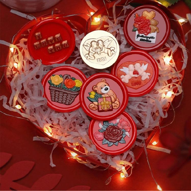 Brass Stamp Sealing Head for Envelopes Invitation Greeting Card Decorations Gift