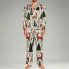 Men's Long Sleeve Button-Down Pajama Set, 2-Piece Sleepwear Loungewear with Pants for Home and Bedtime