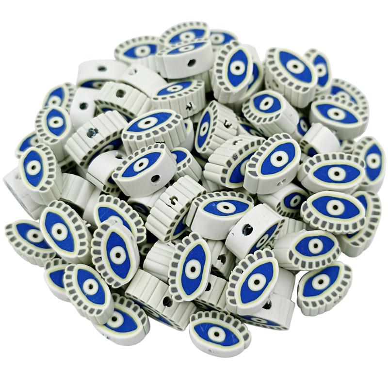 Lose Perlen, weiche Keramik, Herz-/Fünfeck-/Augenperlen, 10 Stück, Schmuckherstellung für Halsketten, Perlen zum Selbermachen, Perlenmaterial, Armbänder