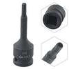 Adaptor Priză 80mm Negru Bormașină Electrică Cheie Tubulară Hexagonală Hexagonal