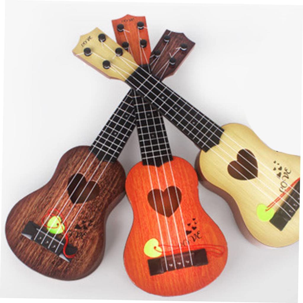SEWACC Ukulele Plastic Mini Ukulele Mini Guitar for Children Acoustic Guitar 4 String Guitar Beginner Guitar Children Musical Instrument Playable Easy