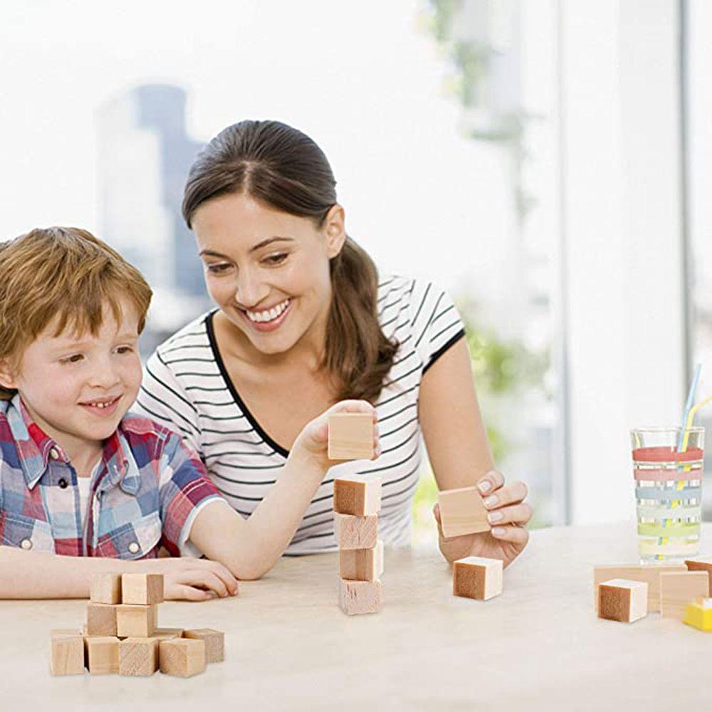 Hardwood Blocks Photo Blocks Natural Wood Wood Blocks Square Cubes Wooden Cubes Natural Solid Cube