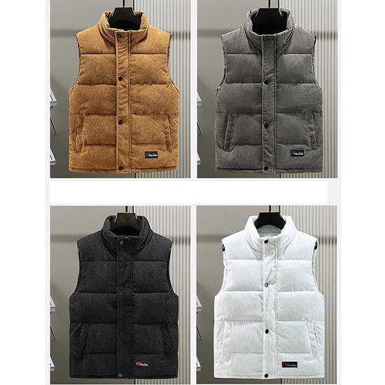 Thick Vest, Autumn and Winter Casual Men's Jacket, Fashionable Sleeveless Jacket, Warm Cotton Vest