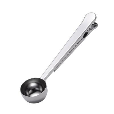 [Zixui] Coffee Measuring Spoon, Kitchen Tool with Clip, for Tea, Granulated Sugar, Flour, Milk Powder, Spices, Kitchen, Cafe, Restaurant, Office