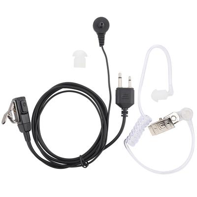 2-Pin Akustikschlauch Headset Ohrhörer PTT Mikrofon für Icom 2-Pin Modelle Walkie Talkies