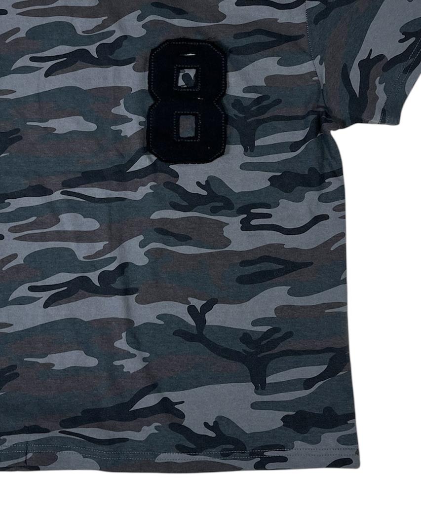 SK8ER ROCK Eight Camouflage T-Shirt ((Gray))