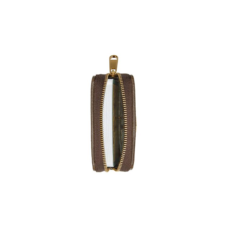 Gucci Ophidia Logo Stripe Web Zipper Wallet Unisex Wallet Brown Ebony 662294-2ZGFG-8745