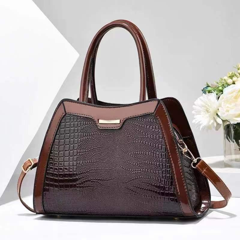Stylish And Trendy New Womens Bucket Bag With Chic Crocodile Pattern Design In Black Khaki And More