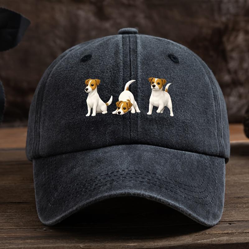 Fun and Cute Dog Print Baseball Hat Unisex Outdoor Fashion Versatile Peaked Hat Trend чёрный