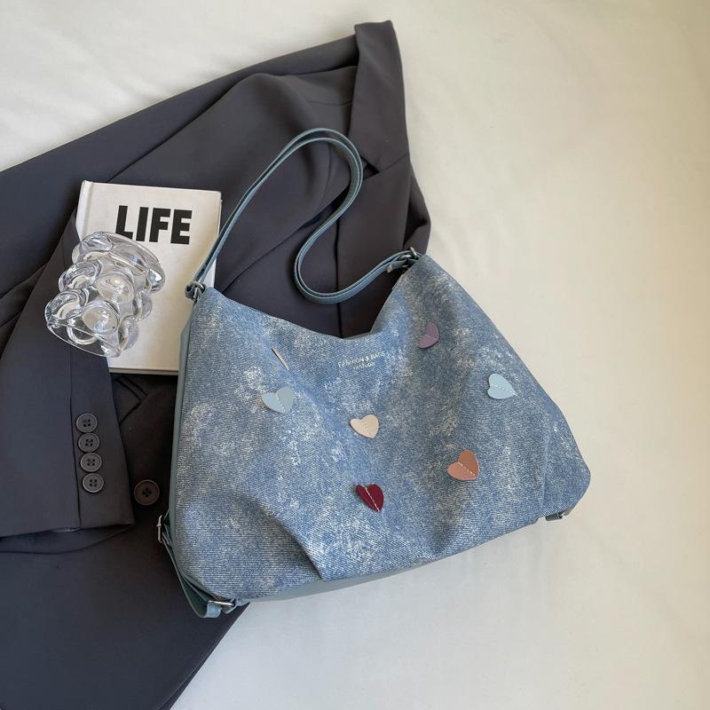 High value gentle fashion shoulder bag summer new women commuting out i love tote bag
