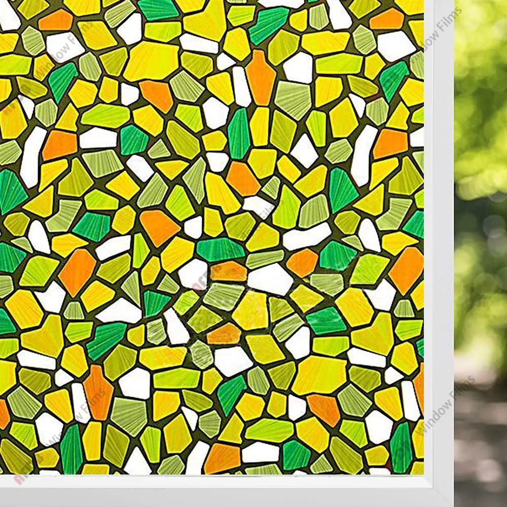 AFDB Frosted Window Privacy Film Static Cling Window Sticker Non-Adhesive Stained Glass Film Decorative Glass Vinyl for Home