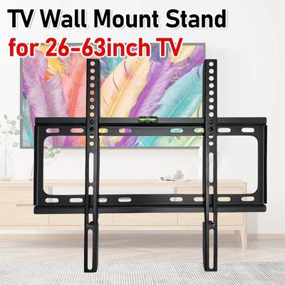 26-63inch TV Wall Mount Bracket Universal Flat Panel TV Frame Adjustable TV Mount Monitor Holder with Level for LCD LED Monitor