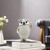 Salute Owl Creative Decorative Bird Resin Sculpture Animal Statue Home Entrance Cabinet Artwork Desktop Ornament Collectible