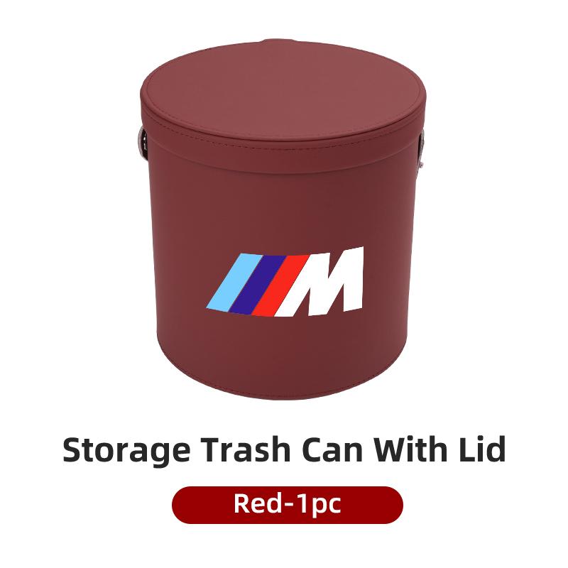 

2025 Hot Car Storage Box Trash Bin With Cover Portable Auto Interior Sundries Organizer For BMW G60 G30 G20 F30 F10 F34 E60 E90