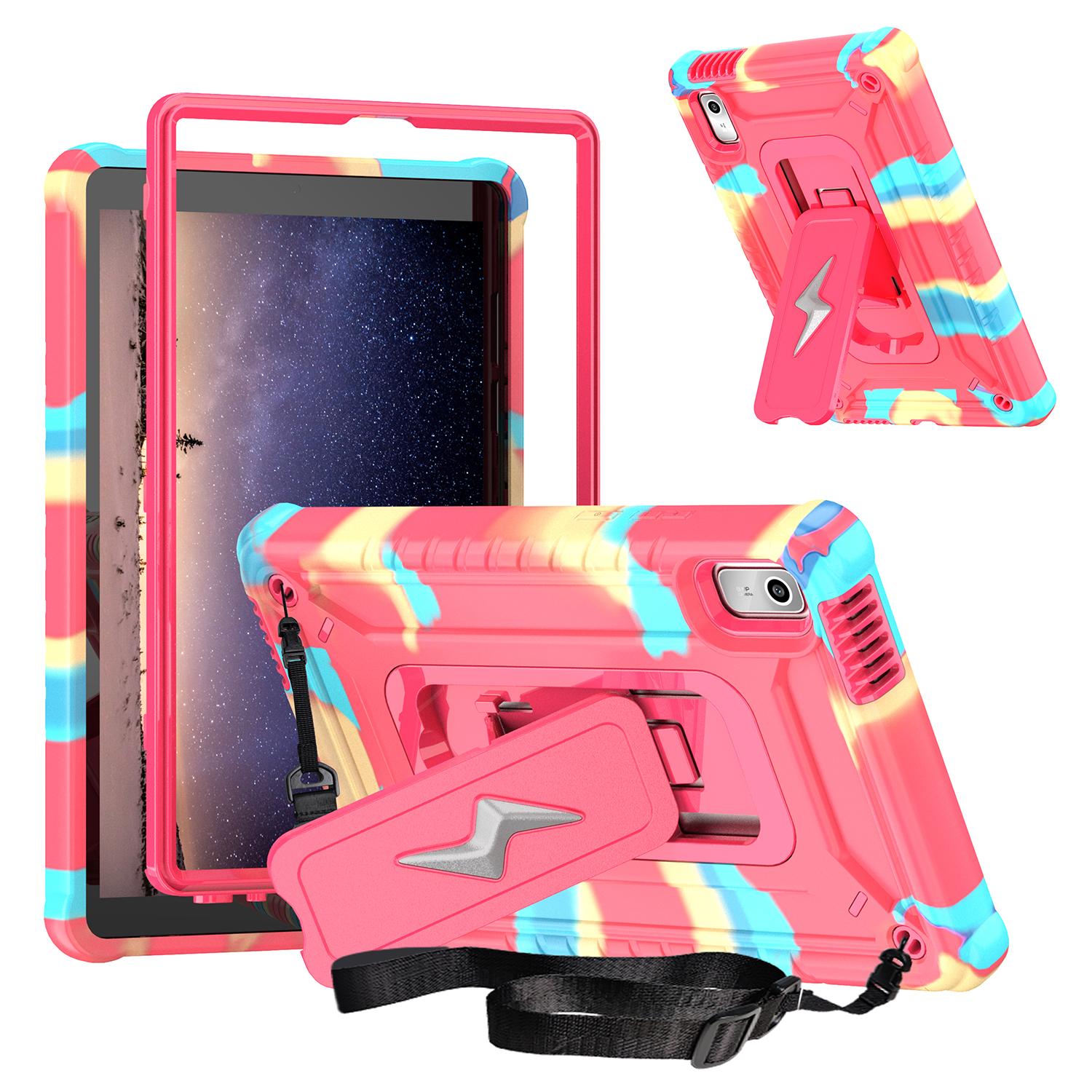 

Для Lenovo Nook 9 дюймів (2024)/Чохол для Tab M9 TB-310FU TB-310FX з підставкою, ПК + Силіконовий чохол для планшета з ремінцем на плече E