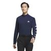 Adidas Golf Golf Polo Shirt Mock Neck Layered EPW Graphic Stretch Shirt White L/S Men's