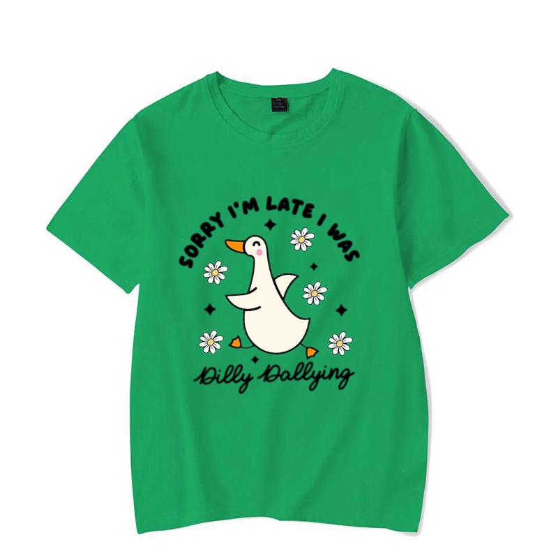 Comfort Colors Sorry I'm Late I Was Dilly Dallying Goose Shirt, Funny Goose Shirt, Silly Goose Shirt, Animal Cute Goose Shirt