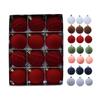 12pcs 6cm Christmas Tree Ball Pendant Flocked Xmas Tree Ornaments Christmas Spheres  New Year Noel