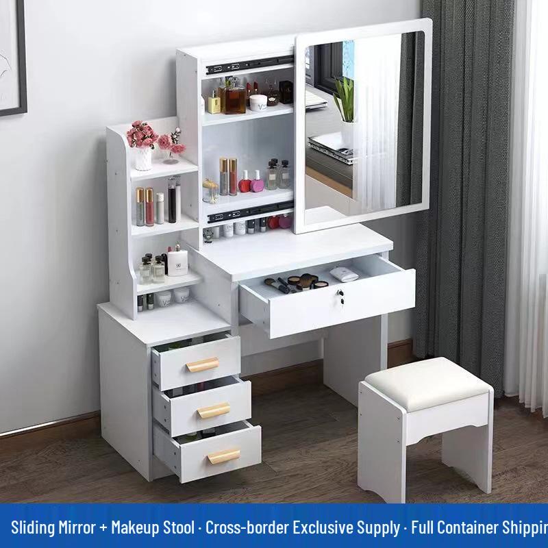Multifunctional Compact Vanity with Storage Cabinet