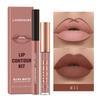 Langmanni 2-Piece Matte Lip Gloss & Liner Set - Long-lasting, Non-Transferable Makeup