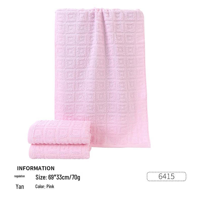 Jieliya Pure Cotton Absorbent Embroidered Face Towel - Thick, Lint-Free for Men & Women Single Piece
