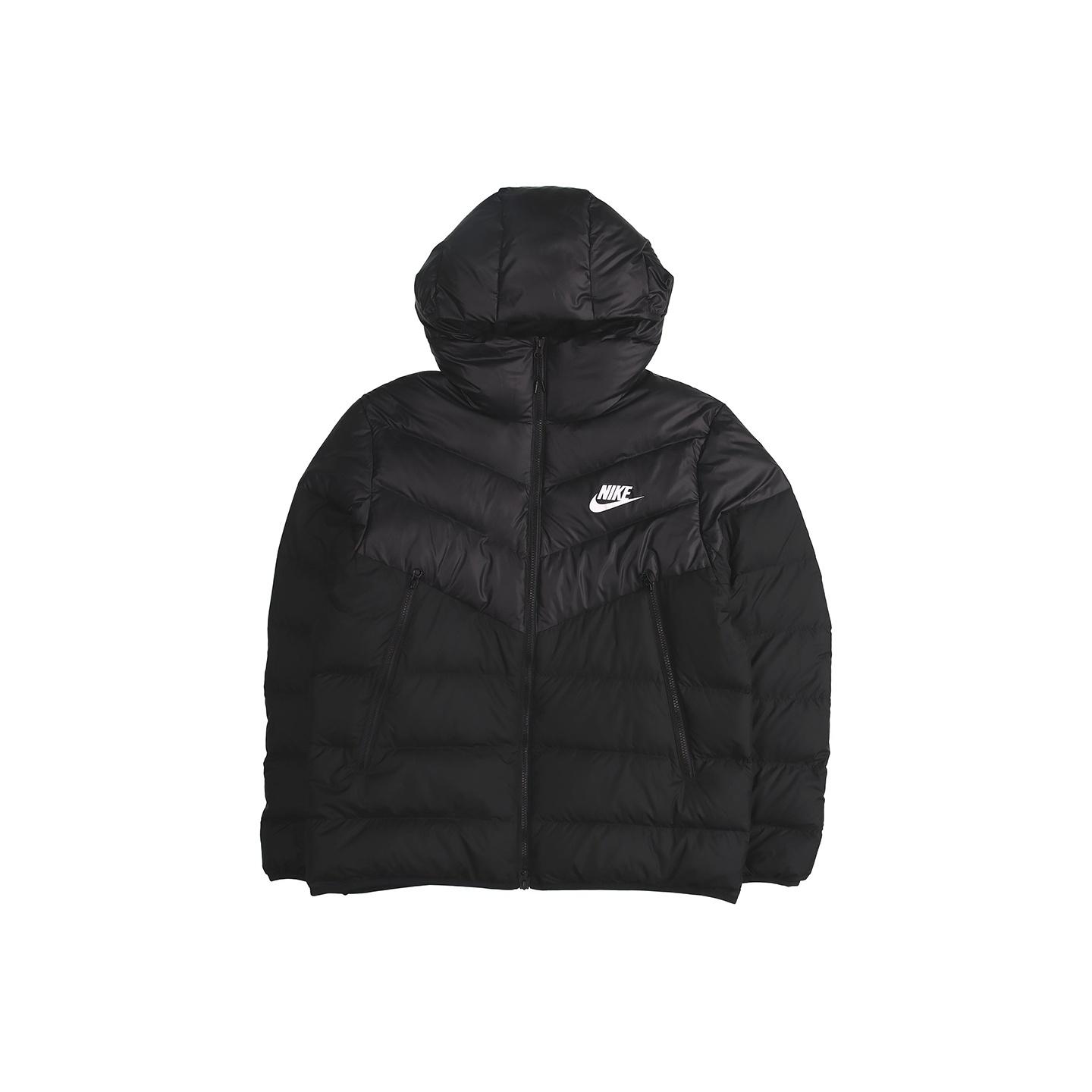 Nike Men's Black Nsw Windrunner Down Fill Hooded Puffer Jacket Outerwear 928834-010 Cm