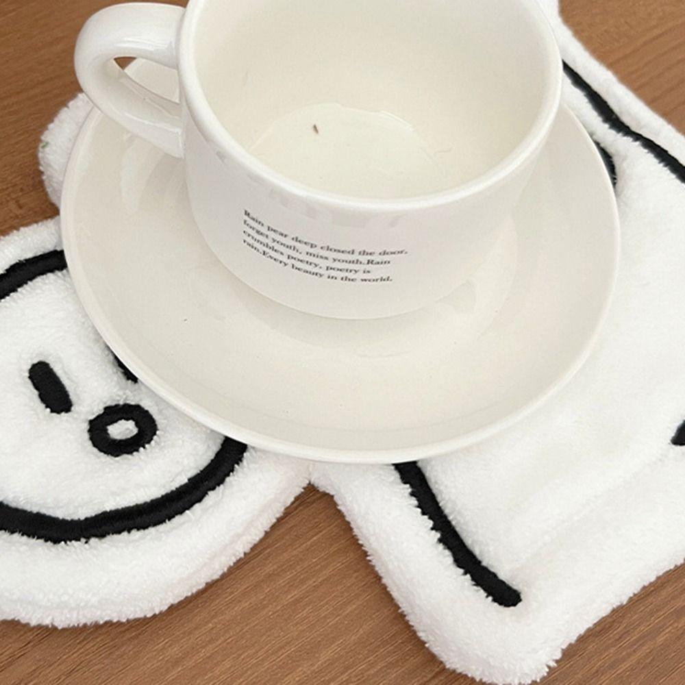 Cartoon Toilet Handkerchief Coral Fleece Washcloth Creative Bathroom Kerchief  for Kitchen&Bathroom