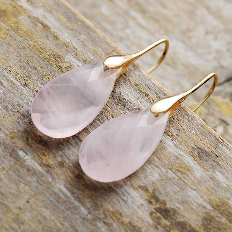 Luxury European and American new simple and high-quality natural stone tiger eye pendant earrings earrings jewelry popular jewelry