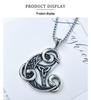 Xiweier Retro Celtic Knot Triangle Necklace with Copper and Zircon Pendant