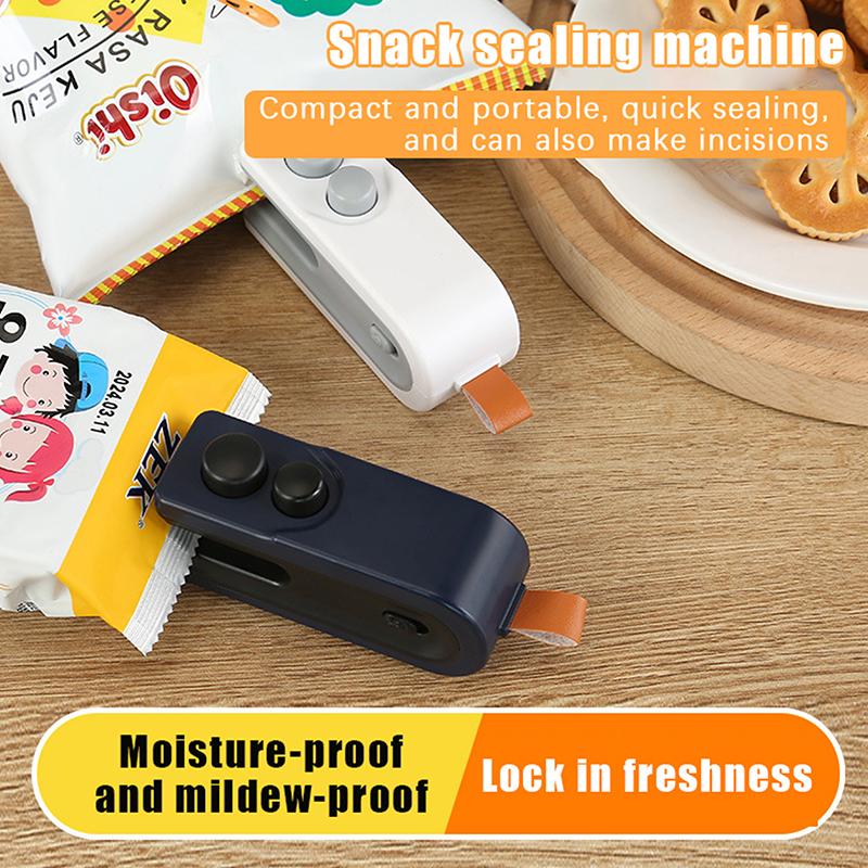 Mini Bag Sealer, 2026 New 2 In 1 Magnetic Food Sealer, USB Rechargeable Chip Bag Sealer Heat Seal Tool