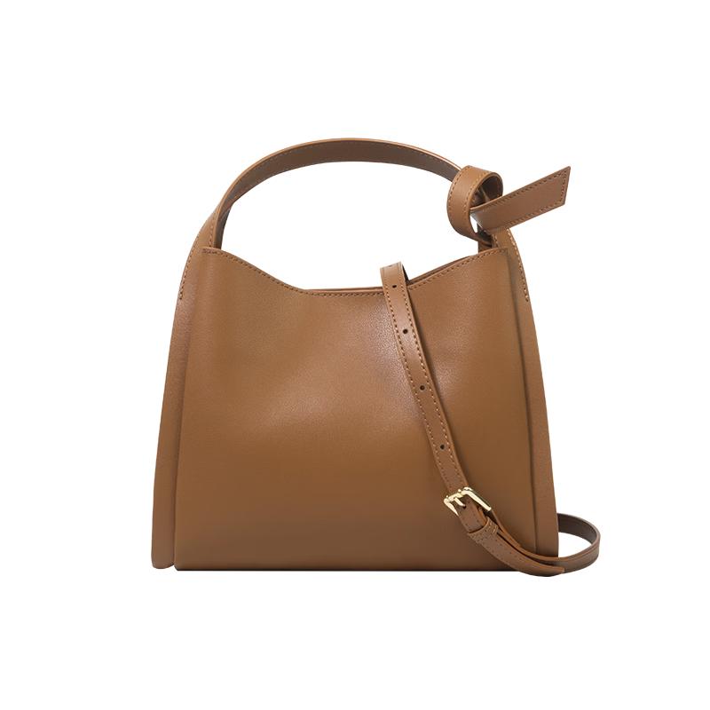 FUFUNI Genuine Leather Shoulder Crossbody Bucket Bag